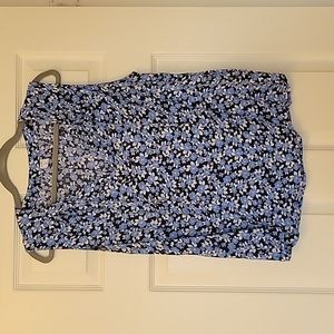 Blue Sleeveless Blouse Size L